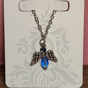 Stainless steel Gem Angel necklace